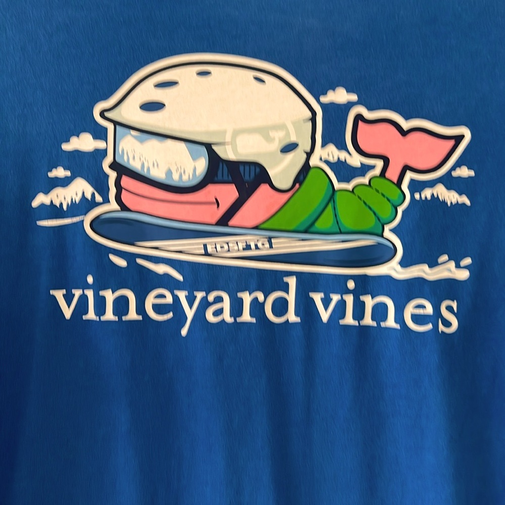 Vineyard Vines Royal Blue Snowboard long sleeve t-shirt